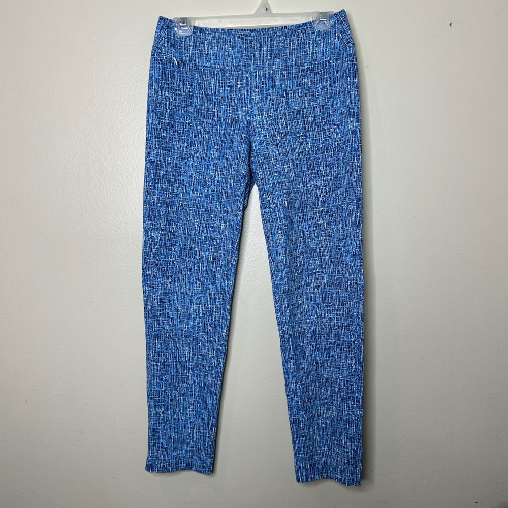 J.McLaughlin Newport Capri Pants Blue White Print Ankle Catalina Cloth size XS